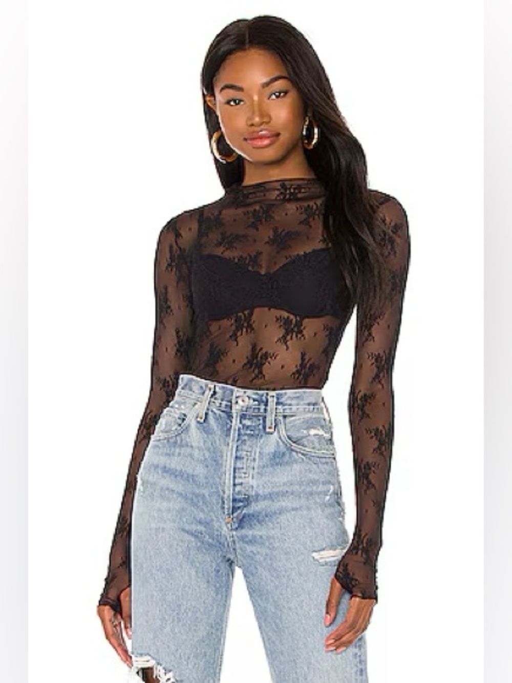 ✨Sold Out✨Free People Lady Lux Layering Top- Black - Picture 7 of 9